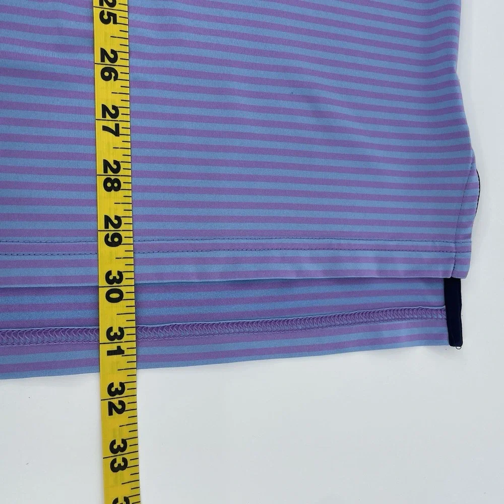RLX Ralph Lauren Polo Shirt 2XL Purple Blue‎ Stripe Performance Golf Big & Tall
